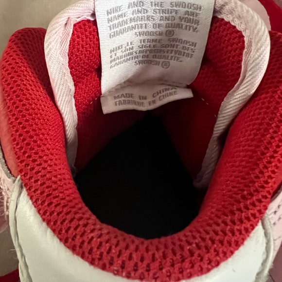 VALENTINE RED AND BARBIE LIGHT PINK NIKE AIR FORCE ONES- WOMEN SIZE 5.5 - Picture 8 of 8